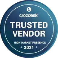 Crozdesk Trusted vendor award
